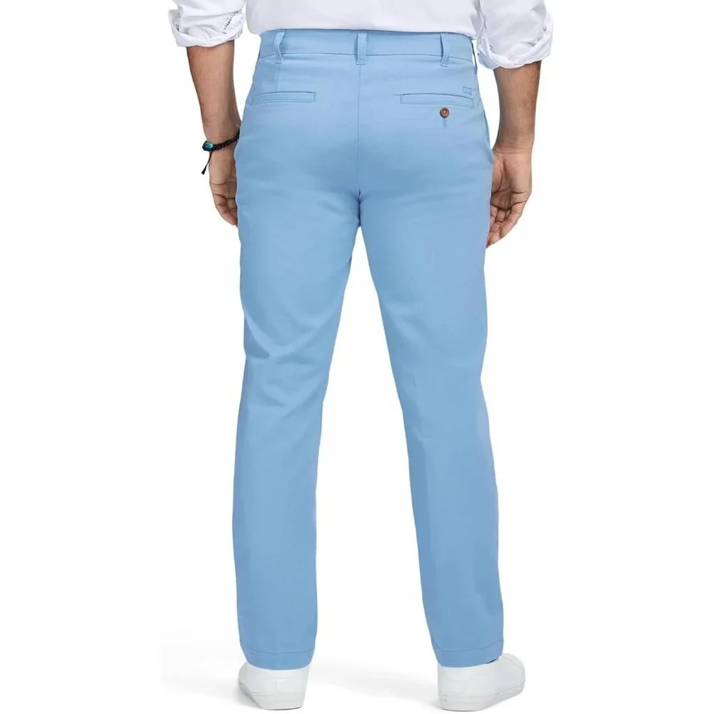 Men's Performance Stretch Straight Fit Flat Front Chino Pant